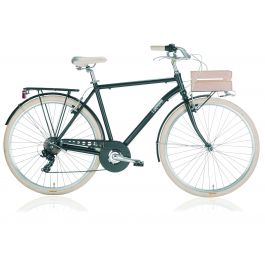 Retro herenfiets Apostrophe zwart 7 versnellingen