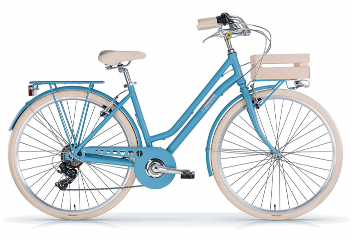 Verbinding verbroken Motel Mysterie Retro dames stadsfiets Apostrophe blauw 7 versnellingen