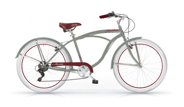 Beach Cruiser heren Honolulu 26 inch groen 6 versnellingen