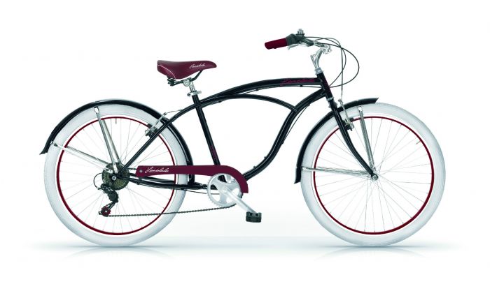 Beach Cruiser heren Honolulu 26 inch zwart 6 versnellingen