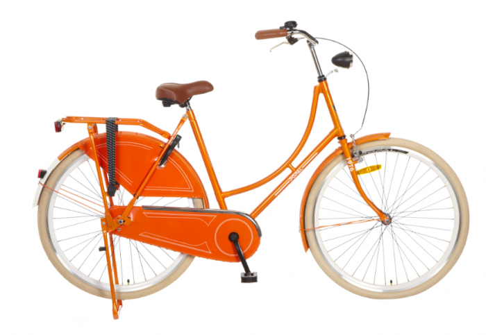 Kalmte Haarzelf Met andere woorden Omafiets 28 inch Oranje
