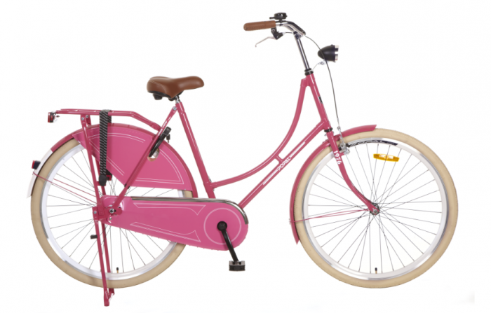 haspel metro Lastig Omafiets 28 inch Roze